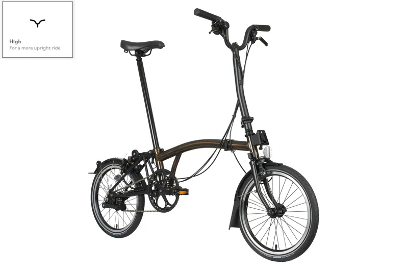 Brompton C Line Explore Folding Bike 2023 in Black Lacquer-4